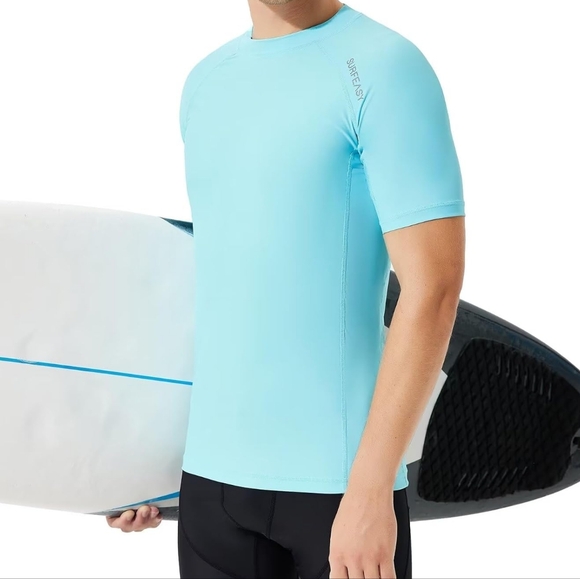 Surfeasy Short Sleeve Rashguard Swim Tee Sky blue - Small - Picture 2 of 4